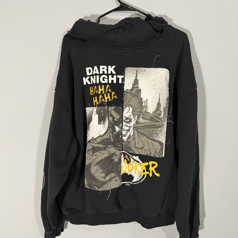 DC Comics Batman Joker Dark Knight Graphic Hoodie Black 2XL B2SN431B